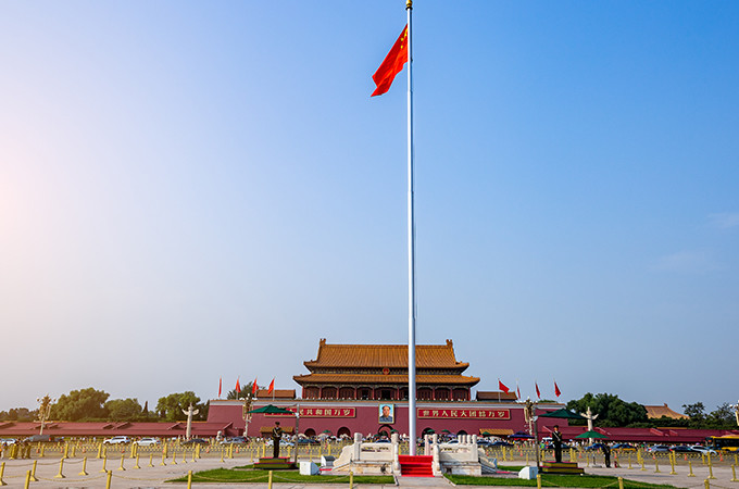 北京天安城门升国旗图片